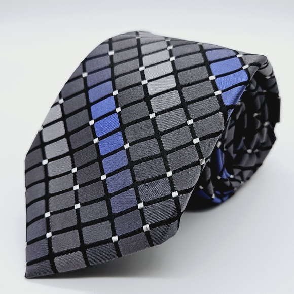 KENNETH COLE REACTION | geometric print neck tie - Picture 1 of 5
